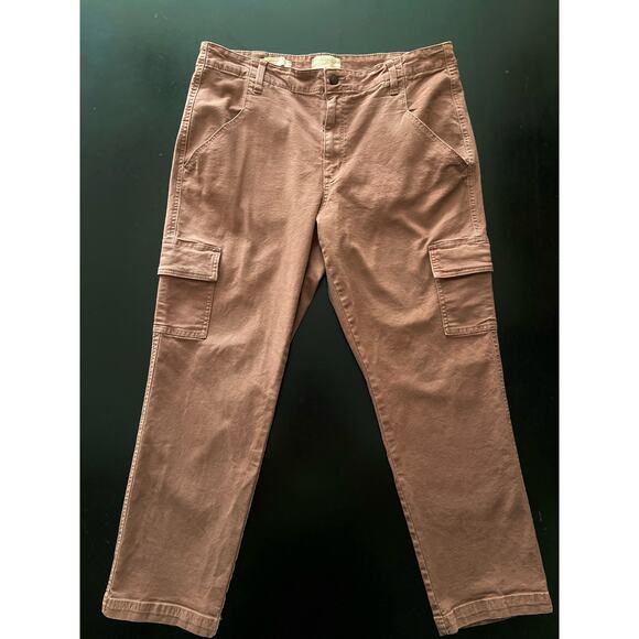 UNIVERSAL THREAD High Rise Slim Straight Brown Cargo Pants sz 16/33R - Picture 1 of 13